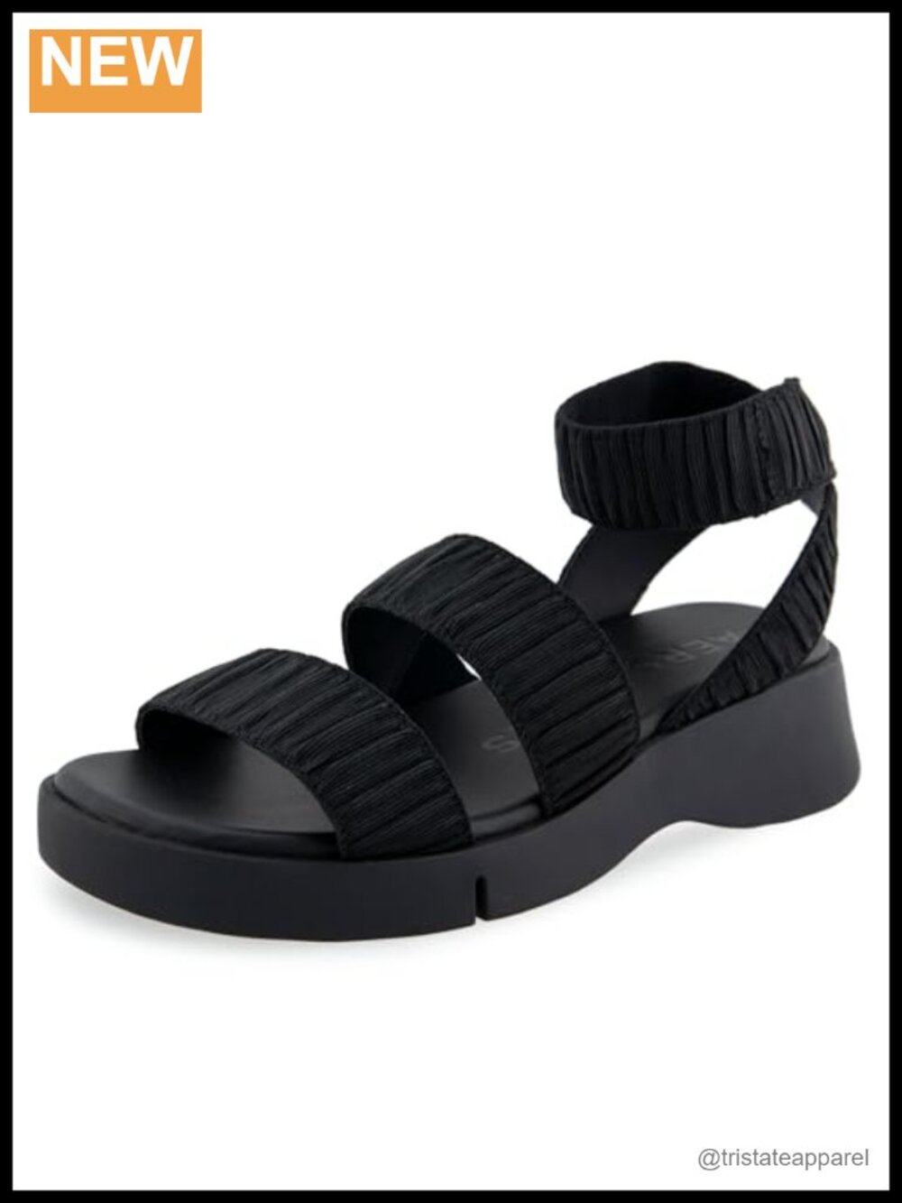Platform Sandals Flatform Elastic Ankle Strap Walking Casual